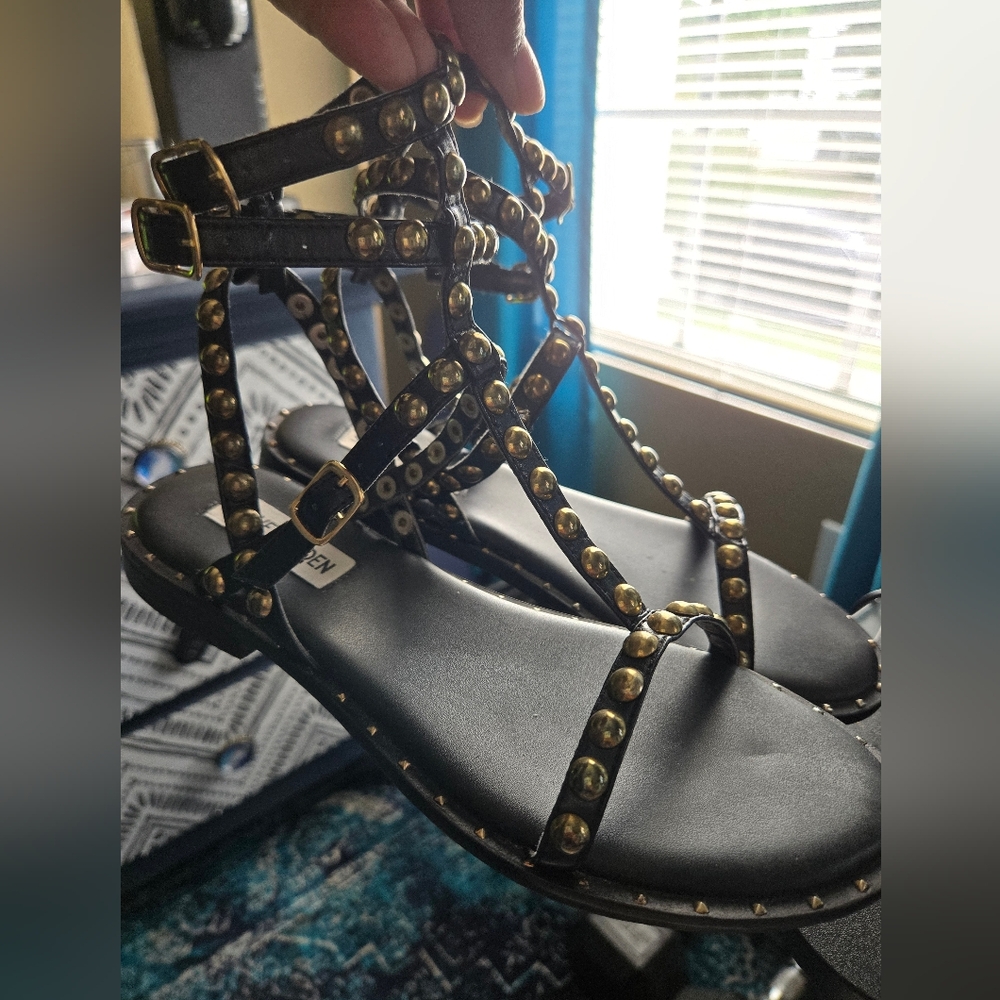 Studded Black Sandals